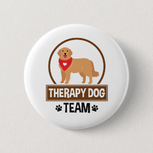 Badge Rond 5 Cm Équipe de chien thérapeutique