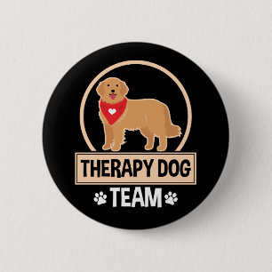 Badge Rond 5 Cm Équipe de chien thérapeutique