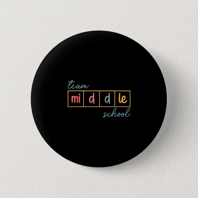 Badge Rond 5 Cm Équipe de collège équipe professeur de collège (Devant)