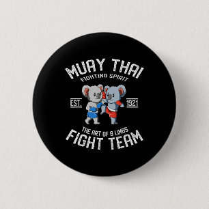Badge Rond 5 Cm Équipe de combat Muay Thai Koala - Nak Muay, Kickb