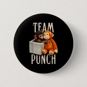Badge Rond 5 Cm Équipe de coup de poing de bébé singe 