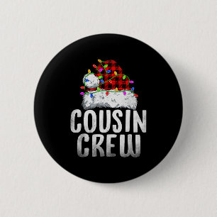 Badge Rond 5 Cm Équipe de cousin de Noël Santa Xmas Famille Corres