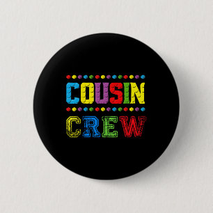 Badge Rond 5 Cm Équipe de cousins Blocs de construction Maître Con