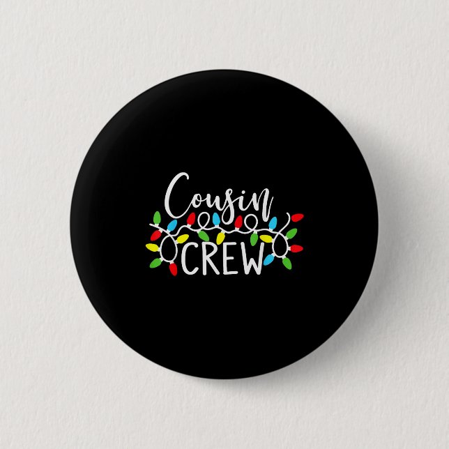 Badge Rond 5 Cm Équipe de cousins de Noël Enfants Cousins Équipe d (Devant)