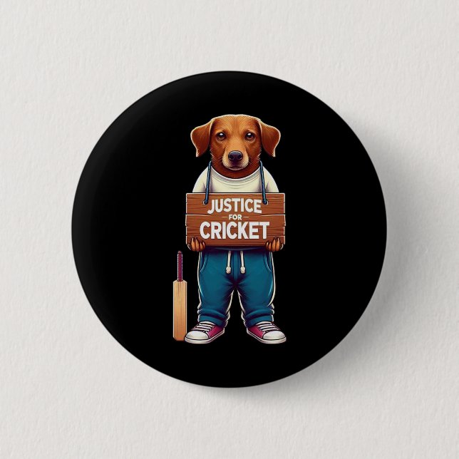 Badge Rond 5 Cm Équipe de cricket  (Devant)