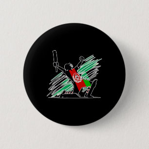 Badge Rond 5 Cm Équipe de cricket d'Afghanistan Esprit Silhouette