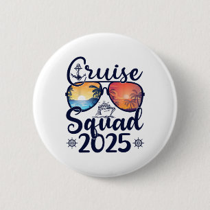 Badge Rond 5 Cm Équipe de croisière 2025 Été Vacances Tenues assor