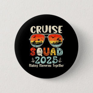 Badge Rond 5 Cm Équipe de croisière 2025 Famille de jumelage de va