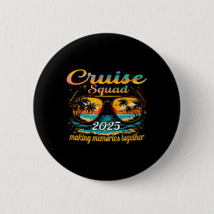 Badge Rond 5 Cm Équipe de croisière 2025 Groupe familial correspon