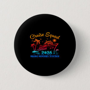 Badge Rond 5 Cm Équipe de croisière 2026 Famille Amis Vacances Cor