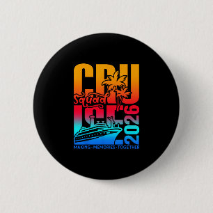 Badge Rond 5 Cm Équipe de croisière 2026 Famille Amis Vacances Cor