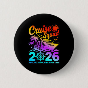 Badge Rond 5 Cm Équipe de croisière 2026 vacances d'été famille as