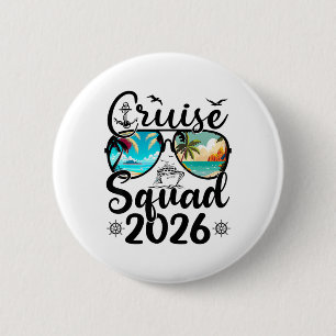 Badge Rond 5 Cm Équipe de croisière 2026 Vacances d'été Famille te
