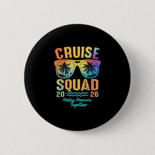 Badge Rond 5 Cm Équipe de croisière 2026 Voyage de vacances en fam