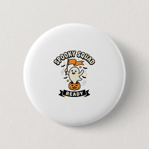 Badge Rond 5 Cm Équipe de fantômes d'Halloween