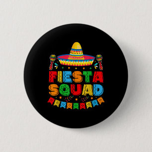 Badge Rond 5 Cm Équipe de Fiesta Cinco De Mayo Mexique Taco Guitar