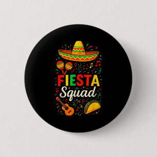 Badge Rond 5 Cm Équipe de fiesta - fête du cinq mai fiesta mexicai