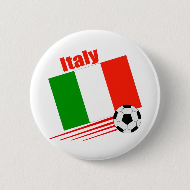 Badge Rond 5 Cm Équipe de football de l'Italie (Devant)