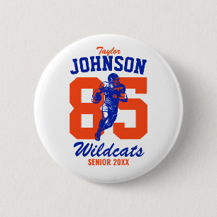Badge Rond 5 Cm Équipe de football senior Jour de match de sport a