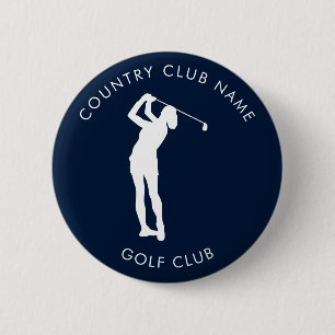 Badge Rond 5 Cm Équipe de golf Blue Country Club de la Marine mode
