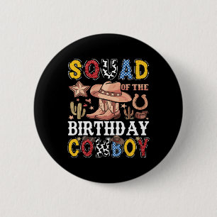 Badge Rond 5 Cm Équipe De La Cowboy Western Rodeo Squad Anniversai