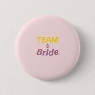 Badge Rond 5 Cm Équipe de la mariée Bouton de cortège de mariage