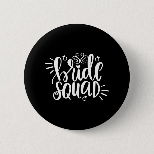 Badge Rond 5 Cm Équipe de la mariée mariage (Devant)