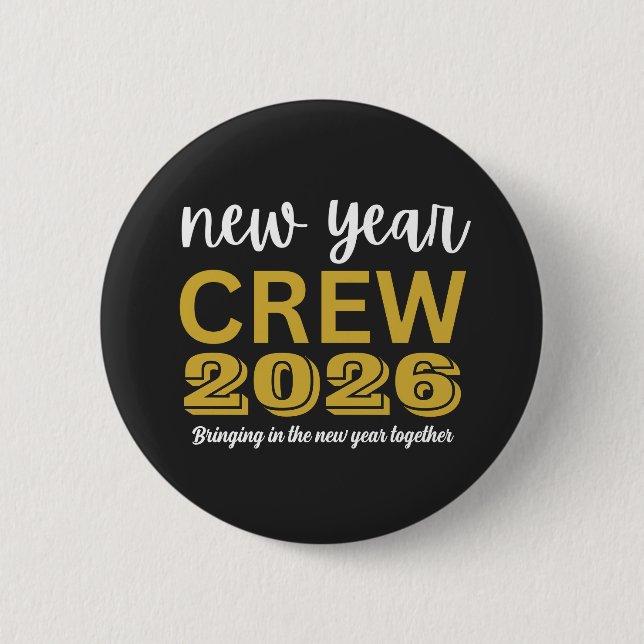 Badge Rond 5 Cm Équipe de la nouvelle année 2026 (Devant)