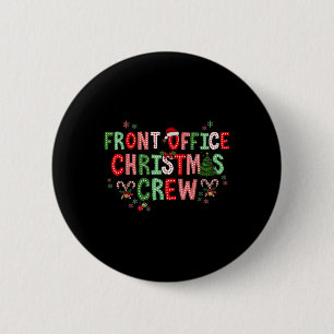 Badge Rond 5 Cm Équipe de la réception Noël Personnel de bureau Ad