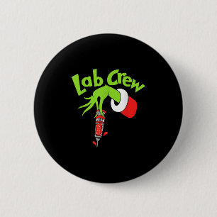 Badge Rond 5 Cm Équipe de laboratoire Joyeux Noël Technicienne de