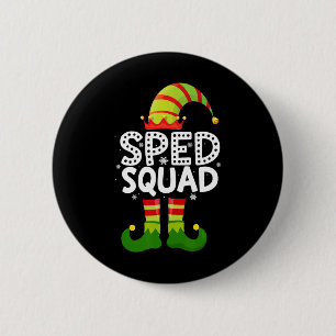 Badge Rond 5 Cm Équipe de l'éducation spéciale pour l'elfe de Noël
