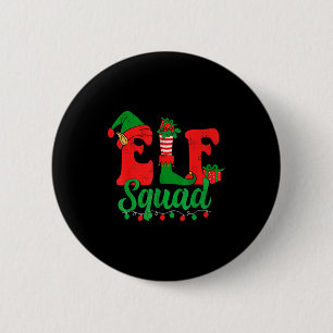 Badge Rond 5 Cm Équipe de lutins drôles Chapeau de Père Noël Famil