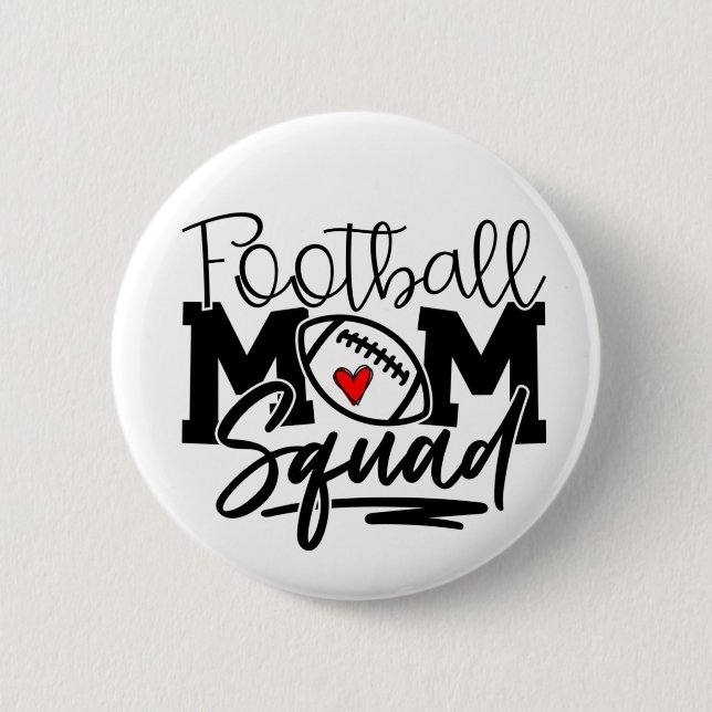 Badge Rond 5 Cm Équipe de maman de football (Devant)