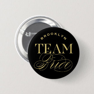 Badge Rond 5 Cm Équipe de mariage classique Bride Nom du parti Bou