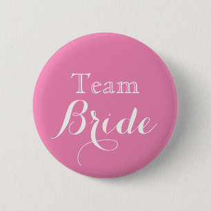 Badge Rond 5 Cm Équipe de Mariage rose blanc