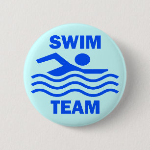 BADGE ROND 5 CM ÉQUIPE DE NATATION