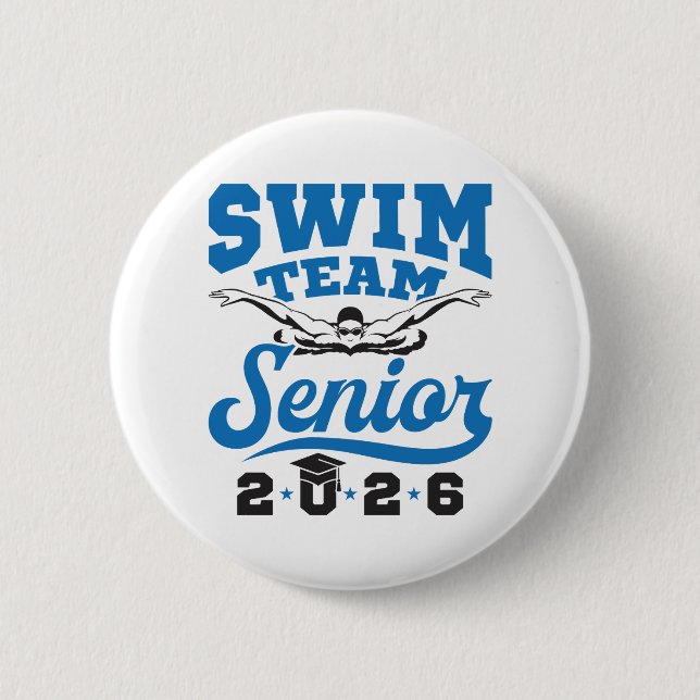 Badge Rond 5 Cm Équipe de natation Senior 2026 (Devant)