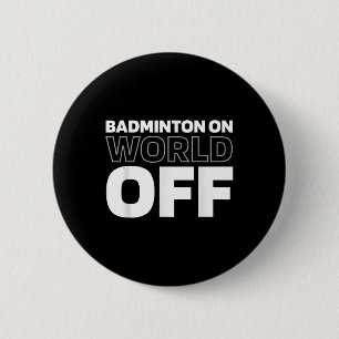 Badge Rond 5 Cm Équipe de navette Joueur de terrain Raquette Badmi