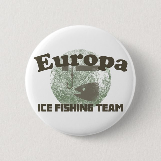 Badge Rond 5 Cm Équipe de pêche de glace d'Europa (Devant)