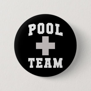 Badge Rond 5 Cm Équipe de piscine drôle Croisière de plage Nage Sc