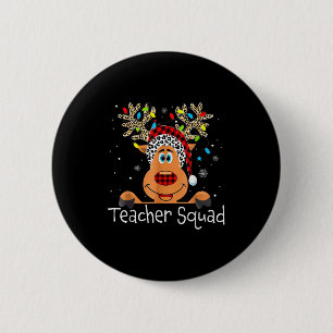 Badge Rond 5 Cm Équipe de professeurs de rennes mignons Noël