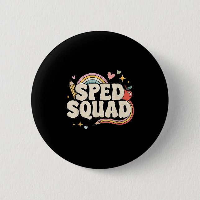 Badge Rond 5 Cm Équipe de rêve de l'éducation spéciale Équipe de s (Devant)
