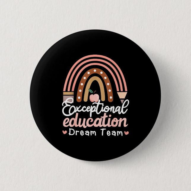 Badge Rond 5 Cm Équipe de rêve de l'enseignement exceptionnel Conc (Devant)