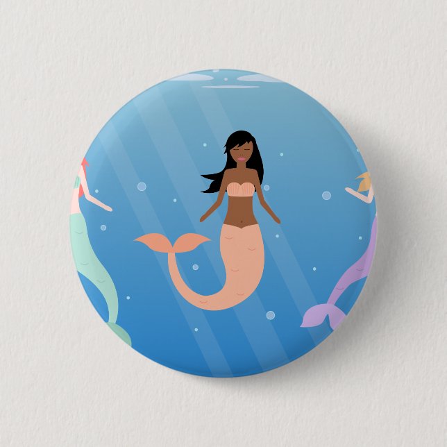 Badge Rond 5 Cm équipe de sirènes (Devant)