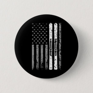 Badge Rond 5 Cm Équipe de ski de descente 4 juillet États-Unis Dra