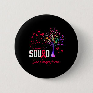 Badge Rond 5 Cm Équipe De Soutien À La Sensibilisation À L'Aneurys