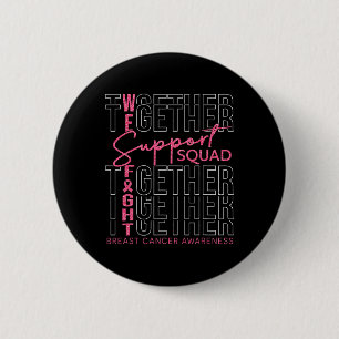 Badge Rond 5 Cm Équipe de soutien à la sensibilisation au cancer d