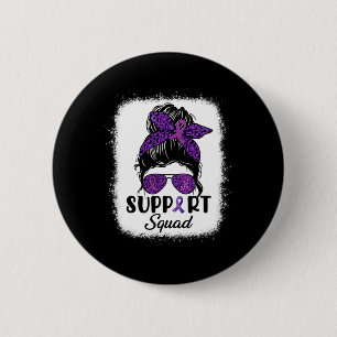 Badge Rond 5 Cm Équipe de soutien à la sensibilisation Messy Bun C