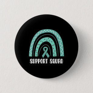 Badge Rond 5 Cm Équipe de soutien Arc-en-ciel Polykystique maladie