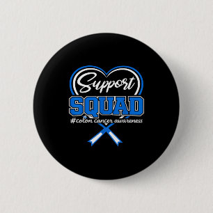 Badge Rond 5 Cm Équipe de soutien au cancer du côlon sensibilisati
